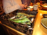 でかい豆です。中にも巨大豆が3つ入ってます。